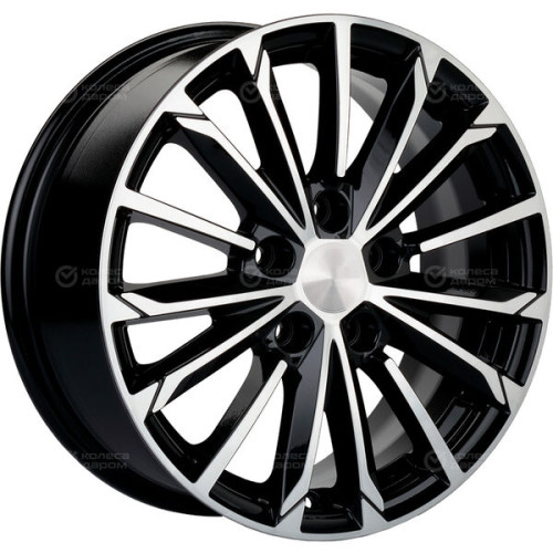 Колесный диск Carwel Тевриз 1611 6.5xR16 5x114.3 ET46 DIA67.1 черный глянцевый с полированной лицевой частью