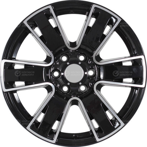 Колесный диск КиК Севенна 7xR17 6x139.7 ET38 DIA67.1 черный глянцевый с полированными элементами лицевой поверхности