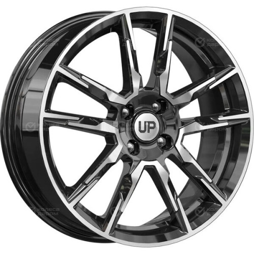 Колесный диск WUP Up107 6.5xR17 4x100 ET40 DIA67.1 черный глянцевый с полированными элементами лицевой поверхности
