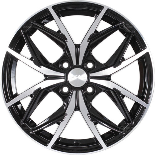 Колесный диск СКАД Асти 6.5xR16 4x100 ET37 DIA60.1 черный глянцевый с полированной лицевой поверхностью
