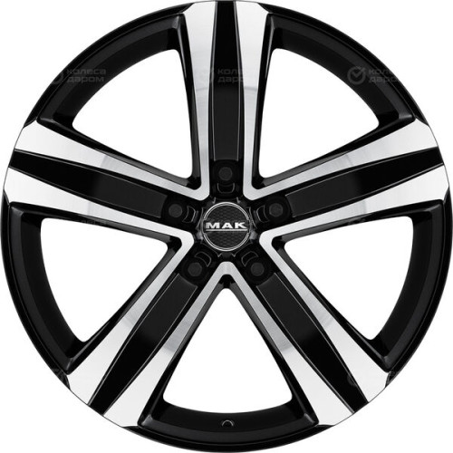Колесный диск MAK Stone 5 7xR17 5x108 ET46 DIA65.1 чёрный глянцевый с полированной лицевой частью