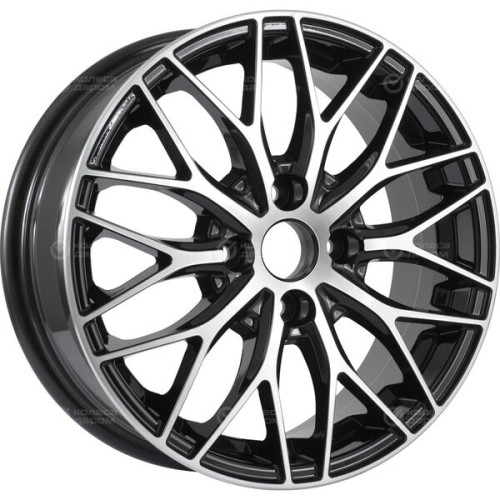 Колесный диск NEO 576 6xR15 4x100 ET46 DIA60.1 глянцевый черный с полированной лицевой частью