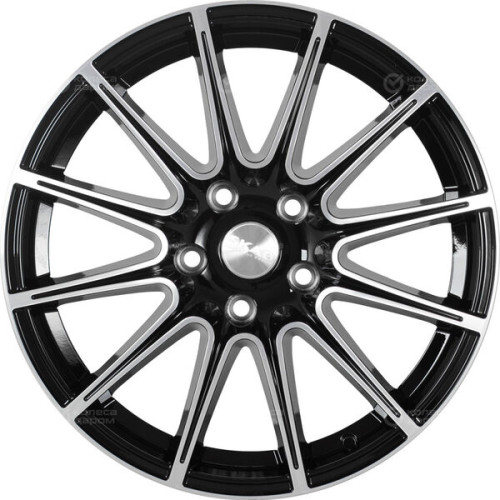 Колесный диск СКАД Le Mans 7xR16 4x100 ET38 DIA67.1 черный глянцевый с полированной лицевой поверхностью