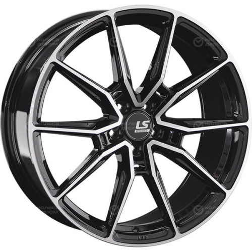 Колесный диск LS FlowForming LS RC58 8.5xR20 5x112 ET35 DIA66.6 черный глянцевый с полированной лицевой частью