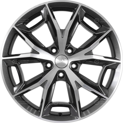 Колесный диск СКАД ПАРКЕР 7.5xR19 5x108 ET38 DIA60.1 темно-серый глянцевый с полированной лицевой частью