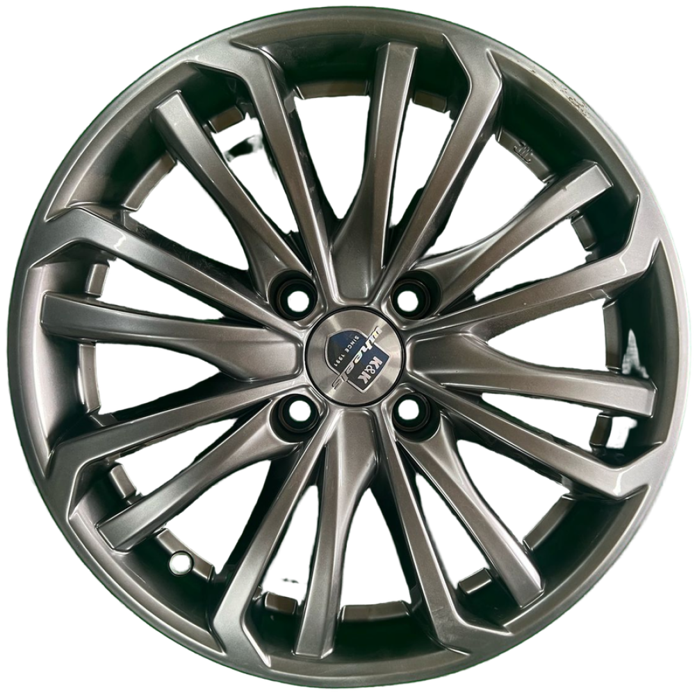 Легковой диск КиК Рим 6x15 4x108 ET18 65,1 Дарк платинум (уценка: замятие обода, 2 шт.)