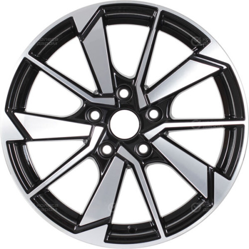 Колесный диск iFree Зиплайн 6.5xR16 5x108 ET35 DIA67.1 чёрный глянцевый с полированной лицевой частью