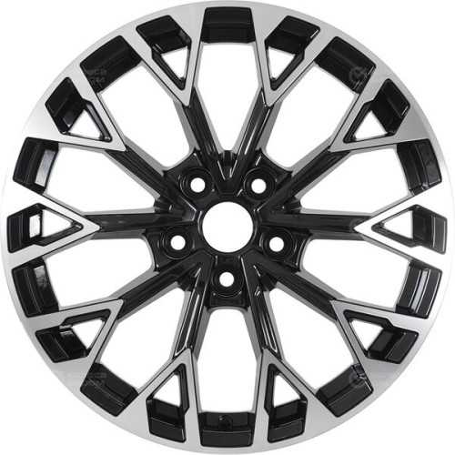 Колесный диск KHOMEN KHW1718 (Sportage/ Tucson) 7xR17 5x114.3 ET49 DIA67.1 глянцевый черный с полированной лицевой частью