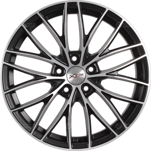 Колесный диск X-trike X130 7.5xR18 5x108 ET33 DIA60.1 черный матовый с полированной лицевой частью