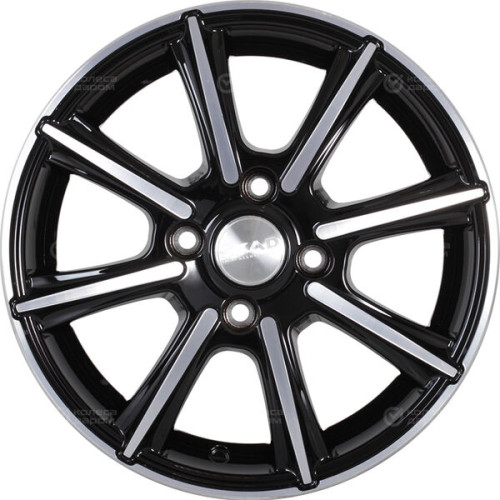 Колесный диск СКАД Монако 5.5xR14 4x98 ET38 DIA58.6 черный глянцевый с полированной лицевой поверхностью