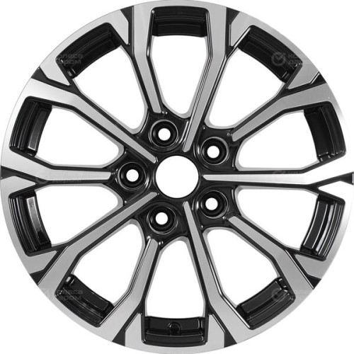 Колесный диск KHOMEN KHW1605 (Changan CS35 Plus) 6.5xR16 5x110 ET46 DIA63.3 глянцевый черный с полированной лицевой частью