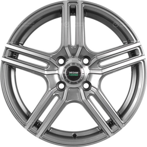 Колесный диск Megami MGM-1 6xR15 4x100 ET36 DIA60.1 насыщенный темно-серый полностью полированный