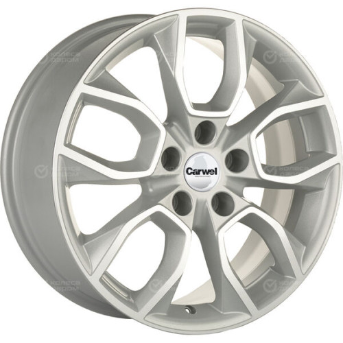 Колесный диск Carwel Ханга 1719 7xR17 5x112 ET40 DIA57.1 серебристый с полированной лицевой частью