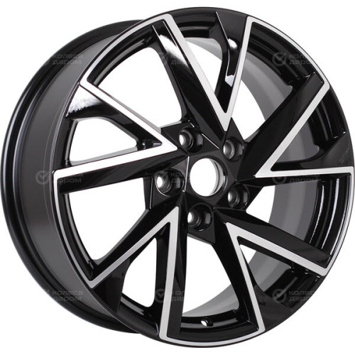 Колесный диск KHOMEN KHW1714 (ZV_17 Camry) 7xR17 5x114.3 ET45 DIA60.1 глянцевый черный с полированной лицевой частью