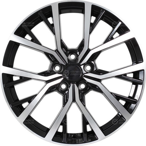 Колесный диск Carwel Тур 1806 7xR18 5x108 ET35 DIA60.1 черный глянцевый с полированной лицевой частью