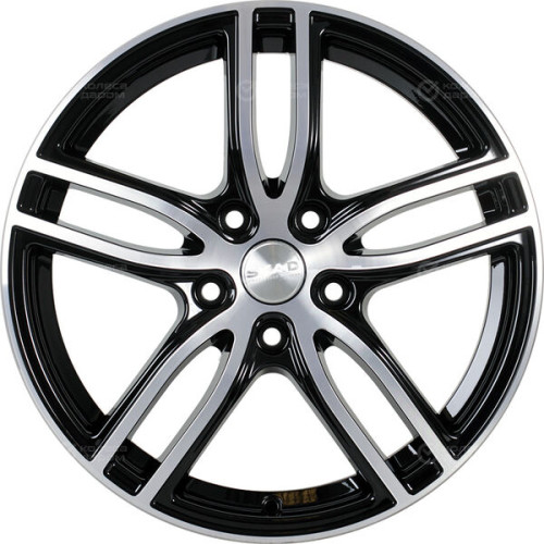 Колесный диск СКАД БРАЙТОН 7xR17 5x114.3 ET50 DIA67.1 черный глянцевый с полированной лицевой поверхностью