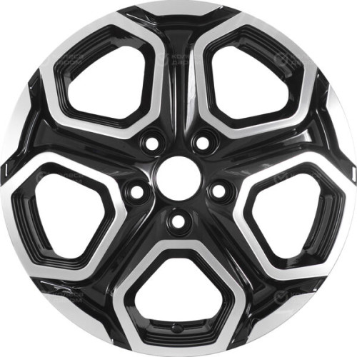 Колесный диск Carwel Бала 241 6.5xR16 5x114.3 ET40 DIA60.1 чёрный глянцевый с полированной лицевой поверхностью