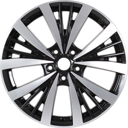 Колесный диск КиК Марвел-оригинал 7.5xR19 5x112 ET32 DIA66.6 черный глянцевый с полированными элементами лицевой поверхности