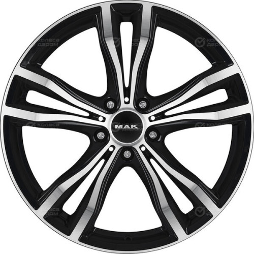 Колесный диск MAK X-Mode 9.5xR21 5x112 ET37 DIA66.6 черный глянцевый с полированной лицевой частью