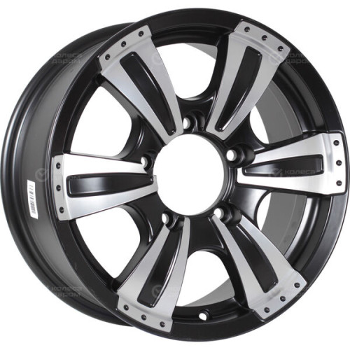 Колесный диск СКАД Рейнджер 7xR16 5x139.7 ET40 DIA98.5 черный матовый с полированным элементом