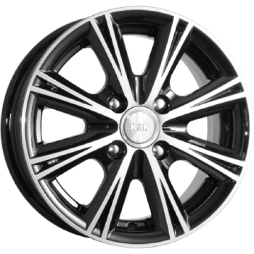Легковой диск КиК Аттика 5,5x14 4x100 ET43 60,1 Алмаз черный