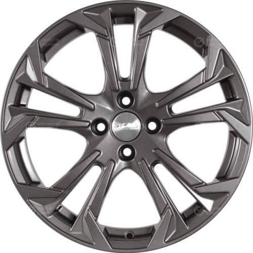 Колесный диск СКАД Дунай 7xR17 4x100 ET45 DIA60.1 темно-серый цвет с перламутровыми оттенками