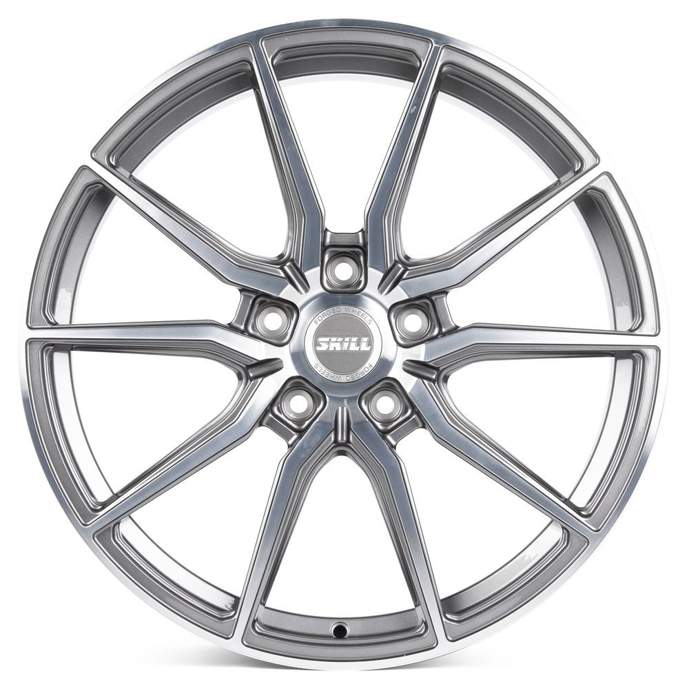 Легковой диск Skill Wheels SL292 8,5x20 5x127 ET50 71,5 графит глянцевый + полированные спицы