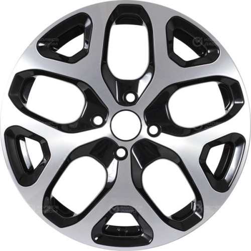 Колесный диск KDW KD1637 (ZV 16_Vesta) 6.5xR16 4x100 ET50 DIA60.1 глянцевый черный с полированной лицевой частью