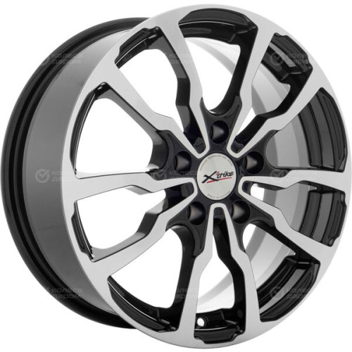Колесный диск X-trike X117 6.5xR16 5x114.3 ET45 DIA60.1 черный глянцевый с полированной лицевой поверхностью