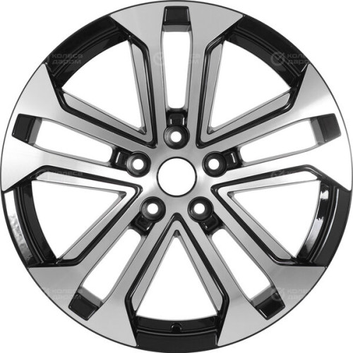 Колесный диск Carwel Куж 1803 7xR18 5x114.3 ET51 DIA67.1 черный глянцевый с полированной лицевой частью
