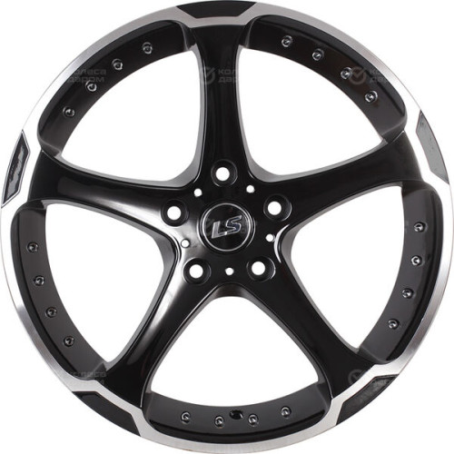 Колесный диск LS LS 358 8xR18 5x120 ET30 DIA72.6 черный, с полированным ободом