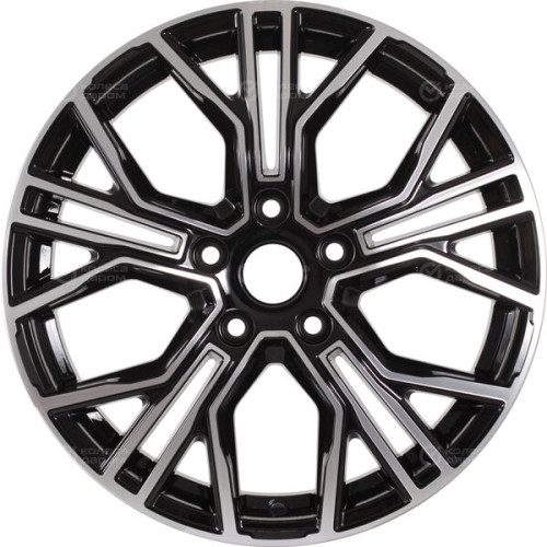 Колесный диск СКАД Тибет 6.5xR17 5x114.3 ET50 DIA54.1 черный глянцевый с полированной лицевой поверхностью