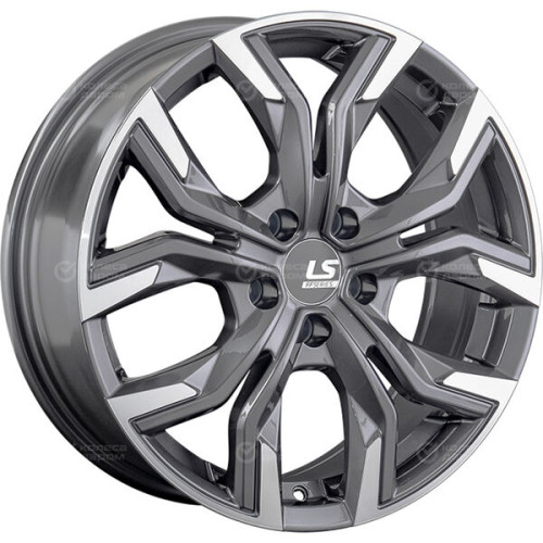 Колесный диск LS FlowForming LS RC92 7xR17 5x108 ET40 DIA65.1 насыщенный темно-серый полностью полированный