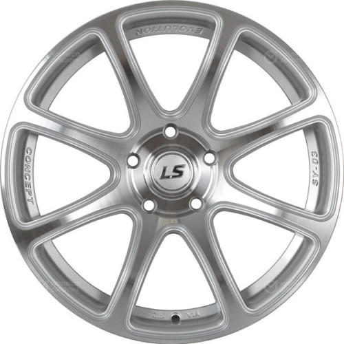 Колесный диск LS LS 327 7.5xR17 5x114.3 ET40 DIA73.1 серебристый полированный