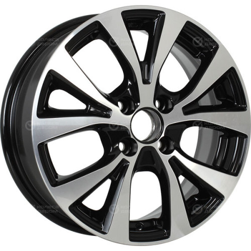Колесный диск Carwel Талто 161 6xR15 4x100 ET46 DIA54.1 чёрный глянцевый с полированной лицевой поверхностью
