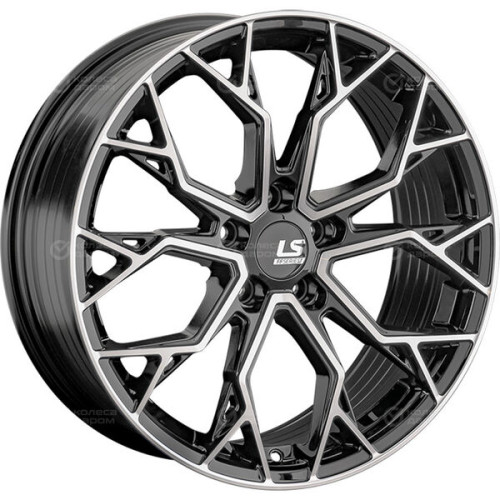 Колесный диск LS FlowForming LS RC61 8xR18 5x108 ET45 DIA63.3 черный полностью полированный