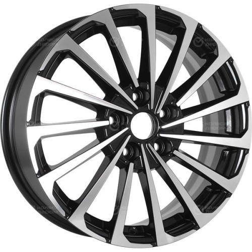 Колесный диск Carwel Кагра 1721 6.5xR17 5x108 ET47 DIA65.1 черный глянцевый с полированной лицевой частью