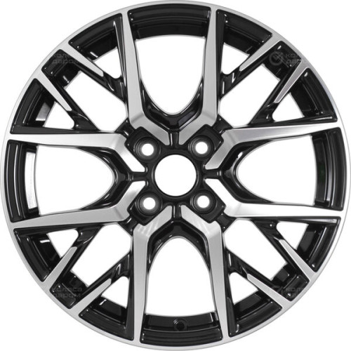 Колесный диск WUP Up124 6.5xR16 4x100 ET45 DIA67.1 черный глянцевый с полированными элементами лицевой поверхности