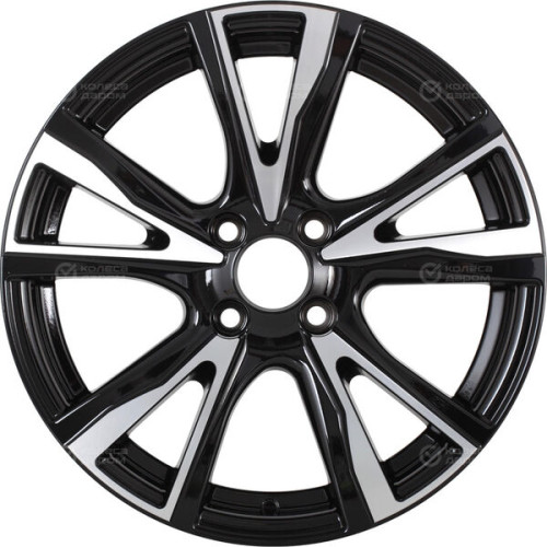 Колесный диск NEO 674 6xR16 4x100 ET45 DIA60.1 глянцевый черный с полированной лицевой частью