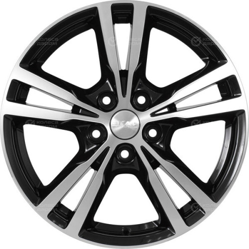 Колесный диск СКАД Мельбурн 7xR17 5x114.3 ET50 DIA67.1 черный глянцевый с полированной лицевой поверхностью