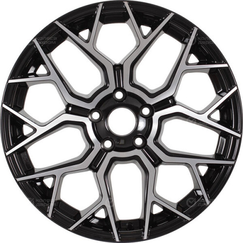 Колесный диск RST R148 8xR18 5x108 ET33 DIA65.1 глянцевый черный с полированной лицевой частью