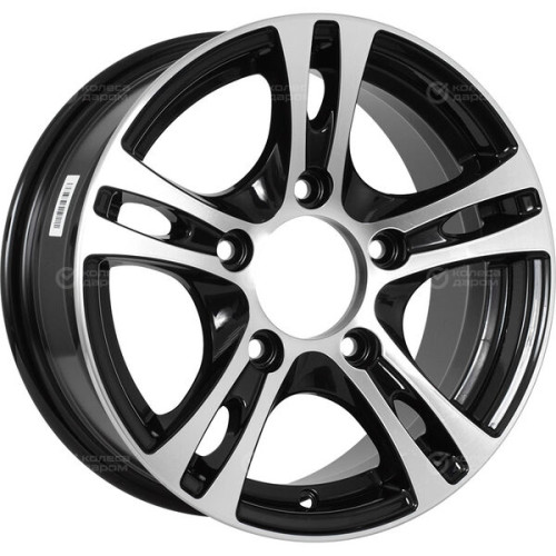 Колесный диск СКАД Дюна 6.5xR15 5x139.7 ET40 DIA98.5 черный глянцевый с полированной лицевой поверхностью