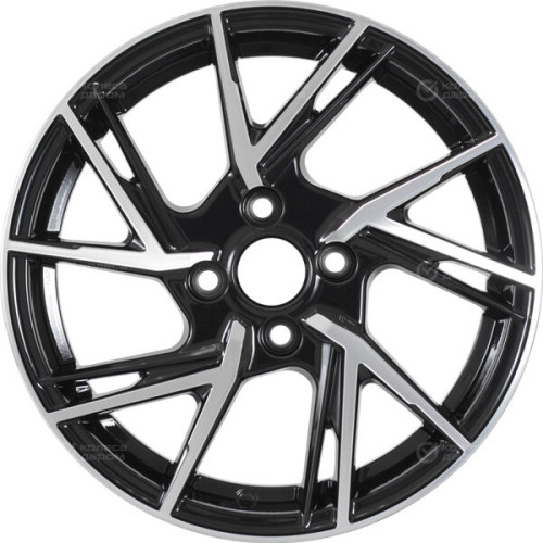 Колесный диск WUP Up115 6.5xR15 4x100 ET40 DIA60.1 черный глянцевый с полированными элементами лицевой поверхности