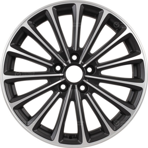 Колесный диск X-trike X136 7xR17 5x110 ET45 DIA63.35 черный матовый с полированной лицевой частью