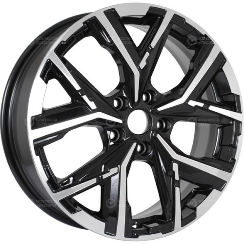 Колесный диск КиК Айона 6.5xR18 5x108 ET33 DIA60.1 черный глянцевый с полированными элементами лицевой поверхности
