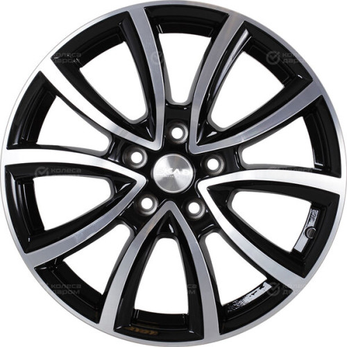 Колесный диск СКАД Онтарио 7xR17 5x114.3 ET35 DIA67.1 черный глянцевый с полированной лицевой поверхностью