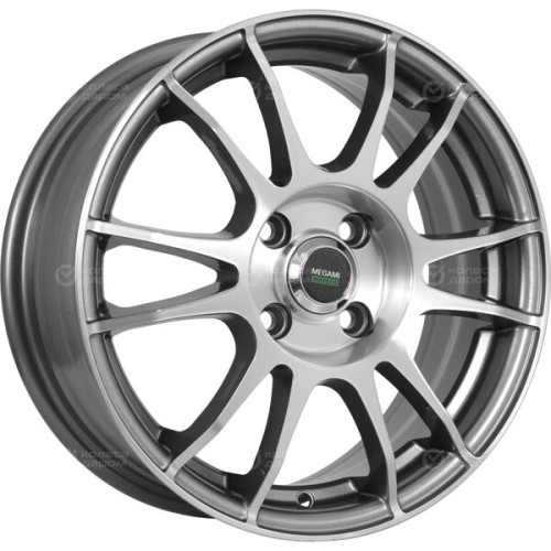 Колесный диск Megami MGM-3 6xR15 4x100 ET46 DIA54.1 насыщенный темно-серый полностью полированный