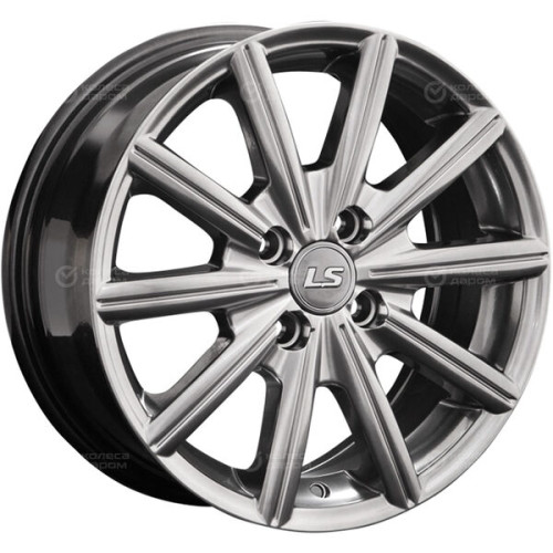 Колесный диск LS LS BY738 6xR15 4x100 ET43 DIA73.1 насыщенный темно-серебристый