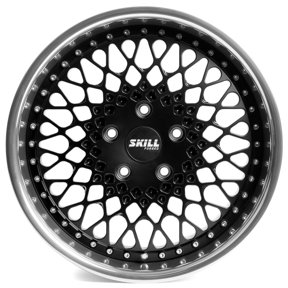 Легковой диск Skill Wheels SK0120 8x18 5x130 ET25 71,6 чёрный + полированный обод