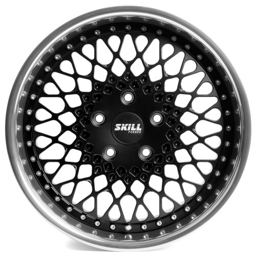Легковой диск Skill Wheels SK0120 8x18 5x130 ET25 71,6 чёрный + полированный обод